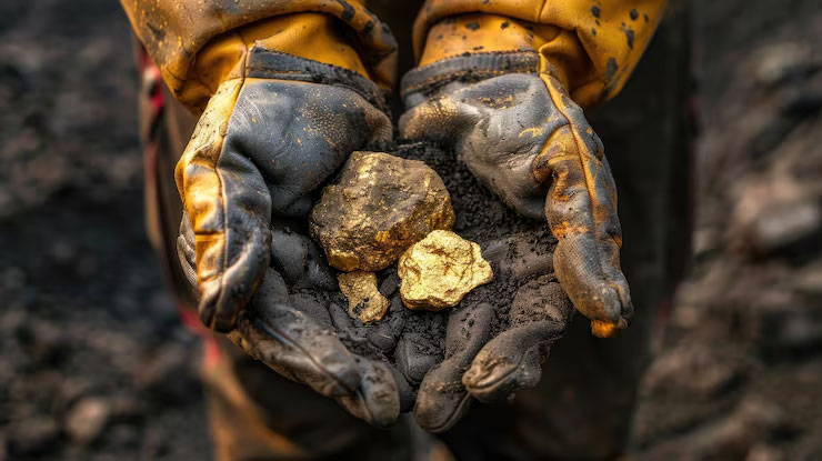 Fine gold recovered through artisanal methods