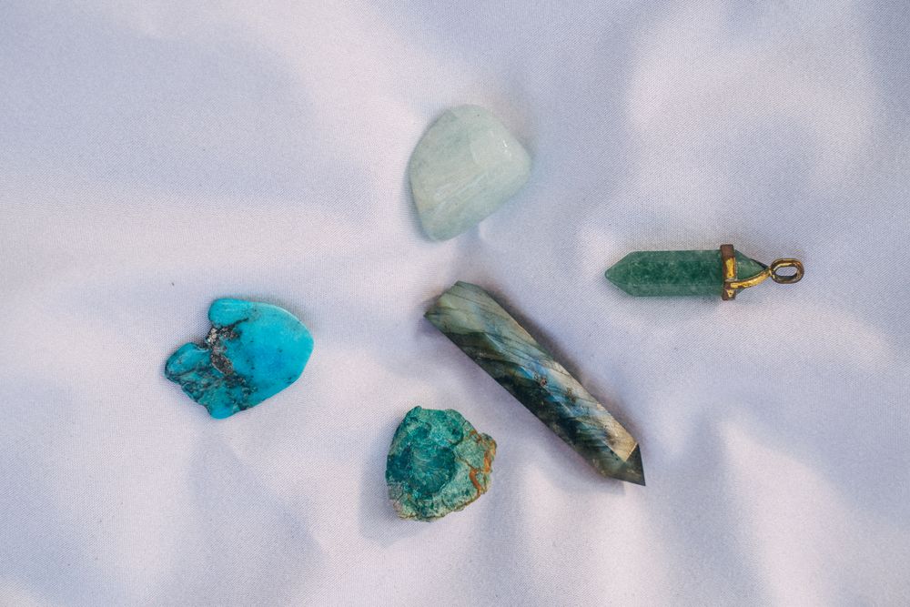 Aquamarine and companion stones, freshly sourced