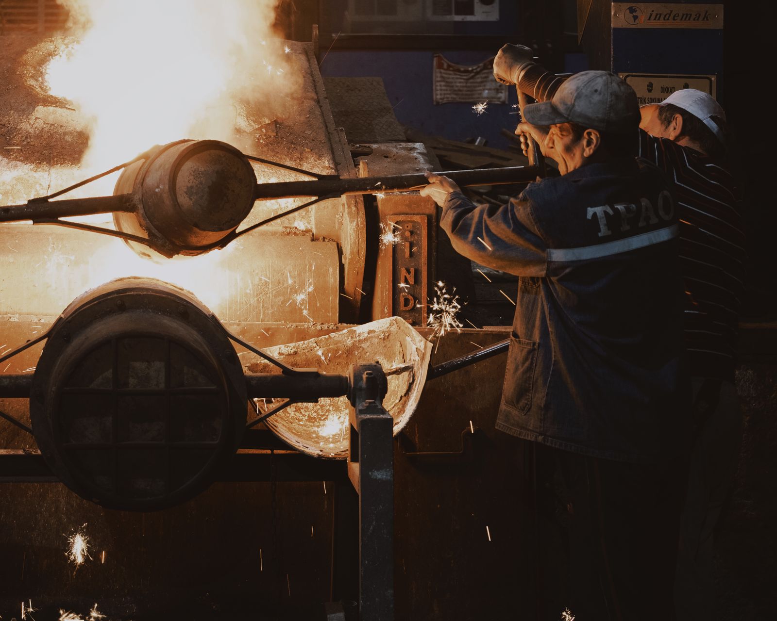 Smelted at extreme temperature to isolate the metal
